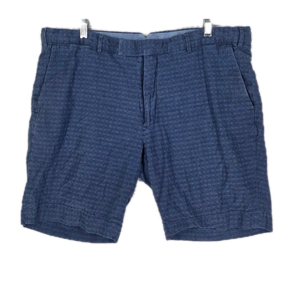 Polo Ralph Lauren Shorts Mens 38 (37x8.5) Blue Geometric Textured Straight Fit